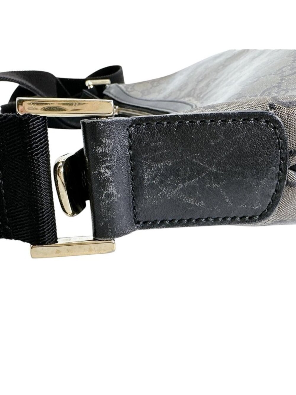 Gucci Square Coating GG Crystal Shoulder Bag Black Gold - Picture 10 of 15